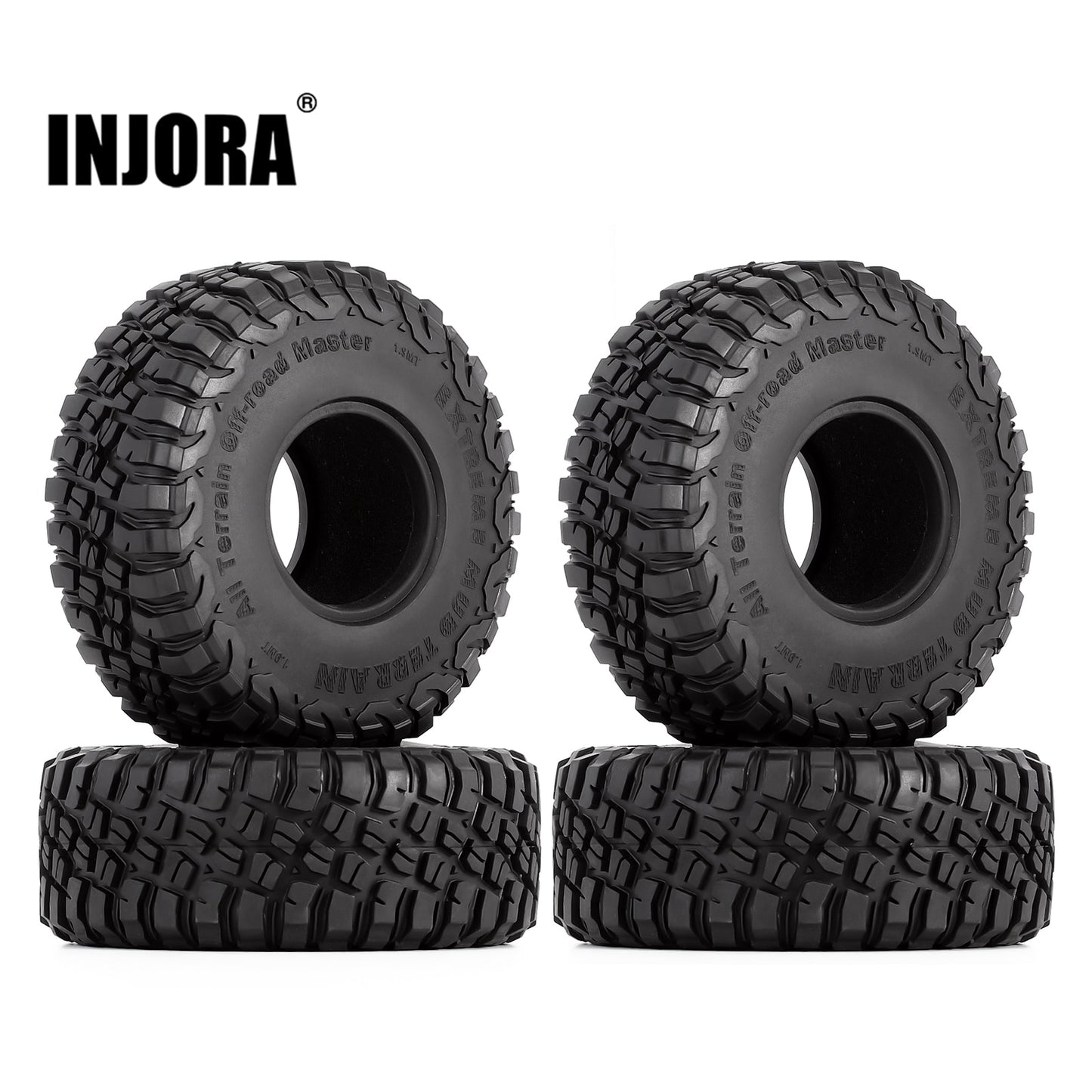 INJORA 120*44mm 4PCS 1.9 "Gomma Fango Ruota Pneumatici per 1:10 RC Crawler Auto Axial SCX10 SCX10 III AXI03007 TRX4 Redcat Gen8