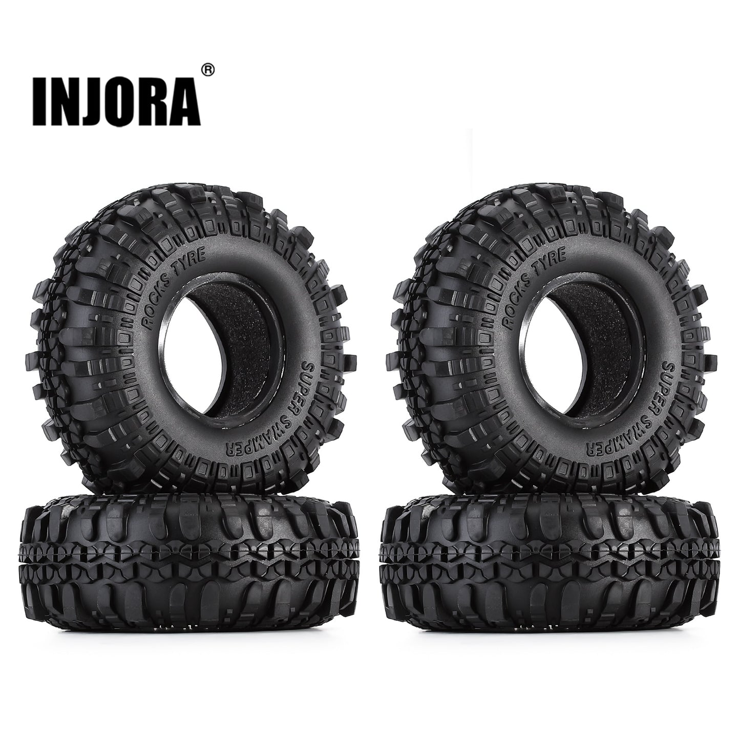 4PCS 1.9 "Pneumatici in gomma/Pneumatici delle ruote per 1:10 RC Rock Crawler Axial SCX10 90046 AXI03007 Tamiya CC01 D90 D110