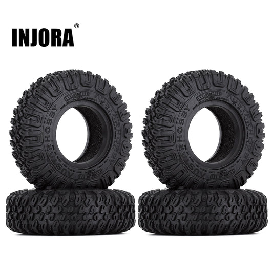 INJORA 4Pcs 85*28mm 1.55" Soft Rubber Terrain Wheel Tires for RC Crawler Car Axial AX90069 D90 TF2 Tamiya CC01 LC70 MST JIMNY