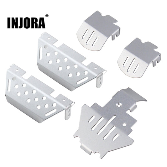 INJORA Aluminium Chassis Armor Asbeschermer Skid Plate voor 1/10 RC Crawler TRX4 Upgrade