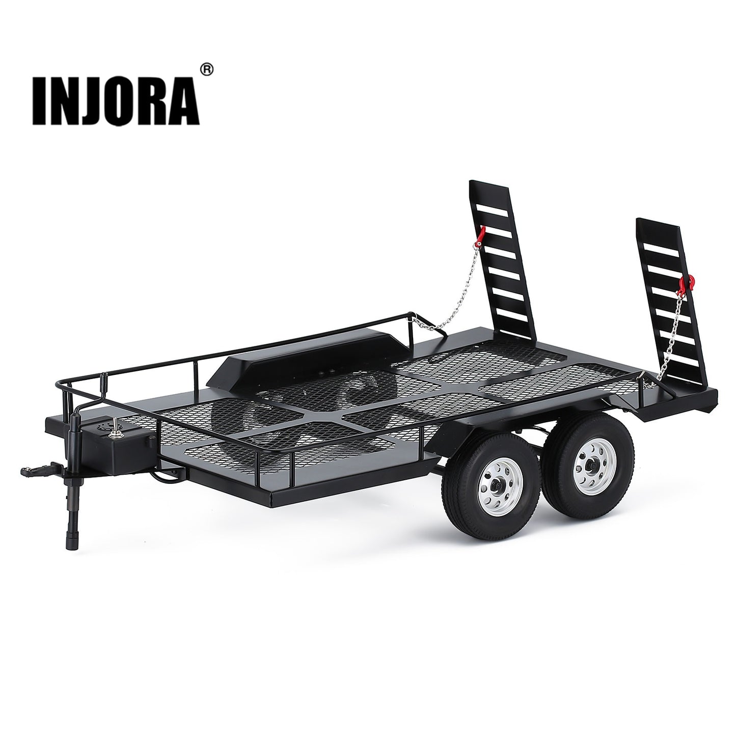 INJORA 465*290MM Metalen Trailer voor 1/10 RC Auto Crawler Axiale SCX10 90046 AXI03007 TRX-4 Redcat Gen8