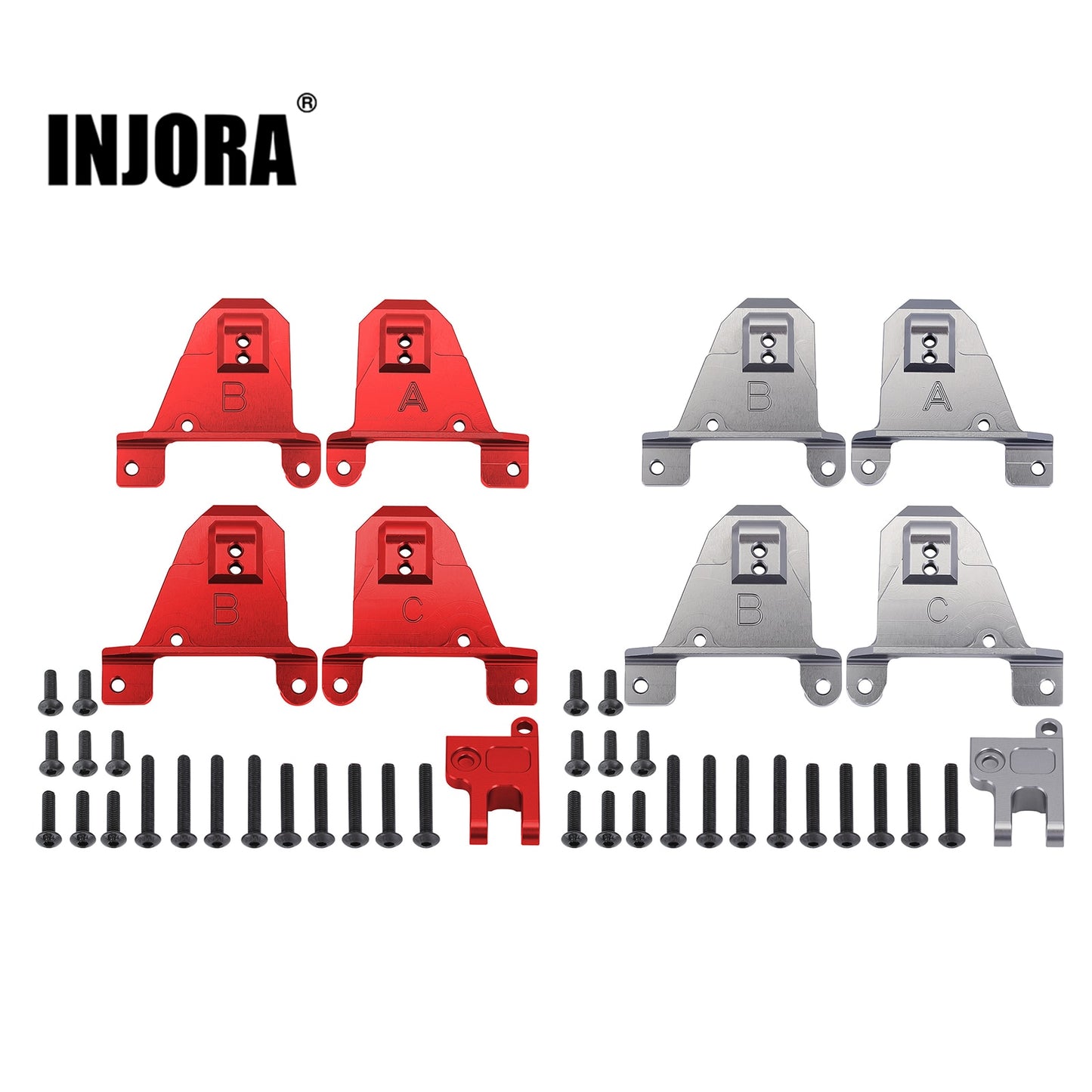 INJORA CNC In Lega di Alluminio Anteriore e Posteriore Torri Ammortizzatori Montaggio Per 1/10 RC Crawler TRX4 TRX-4 8216 Parte di Aggiornamento