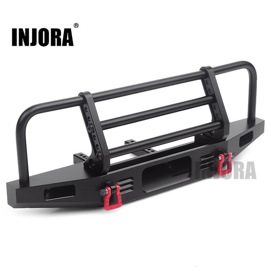 INJORA Verstelbare Metalen Voorbumper voor 1/10 RC Crawler TRX4 Defender Axiale SCX10 SCX10 II 90046 90047