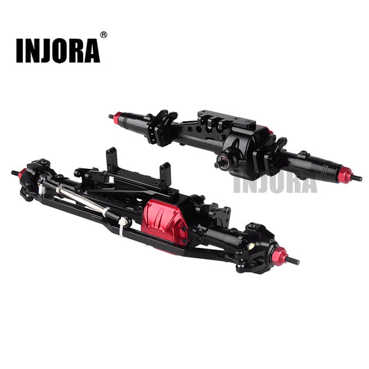 INJORA Complete Metal RC Car Front Rear Axle