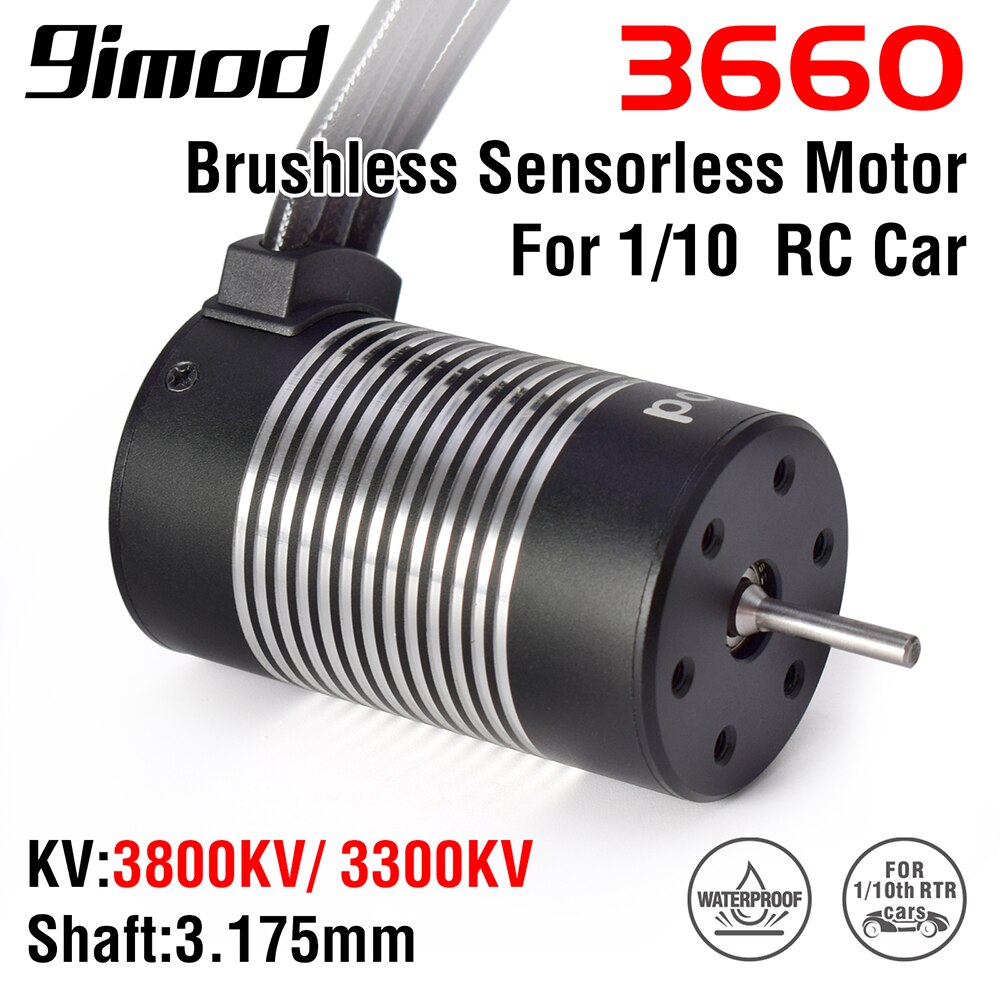 9imod 3660 Waterproof Brushless Sensorless Motor 3800KV 3300KV for WLtoys XK 104001 1/10 Tamiya GTR Traxxas HSP Lexus RC Car