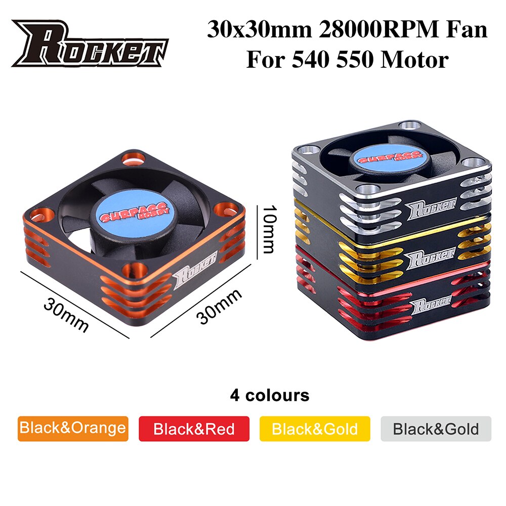 SURPASS HOBBY Metal Motor Cooling Fan 28000RPM Heat Dissipation Cooling Fan for 540 Brushless Motor Small Size Spare Parts