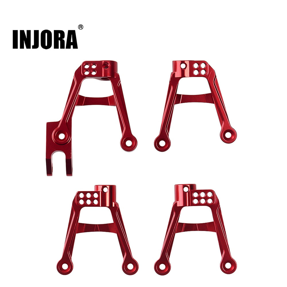 INJORA 4PCS RC Car CNC Aluminum Shock Mount Damper Towers for 1/10 RC Crawler SCX10 II 90046 90047 Upgrade Parts