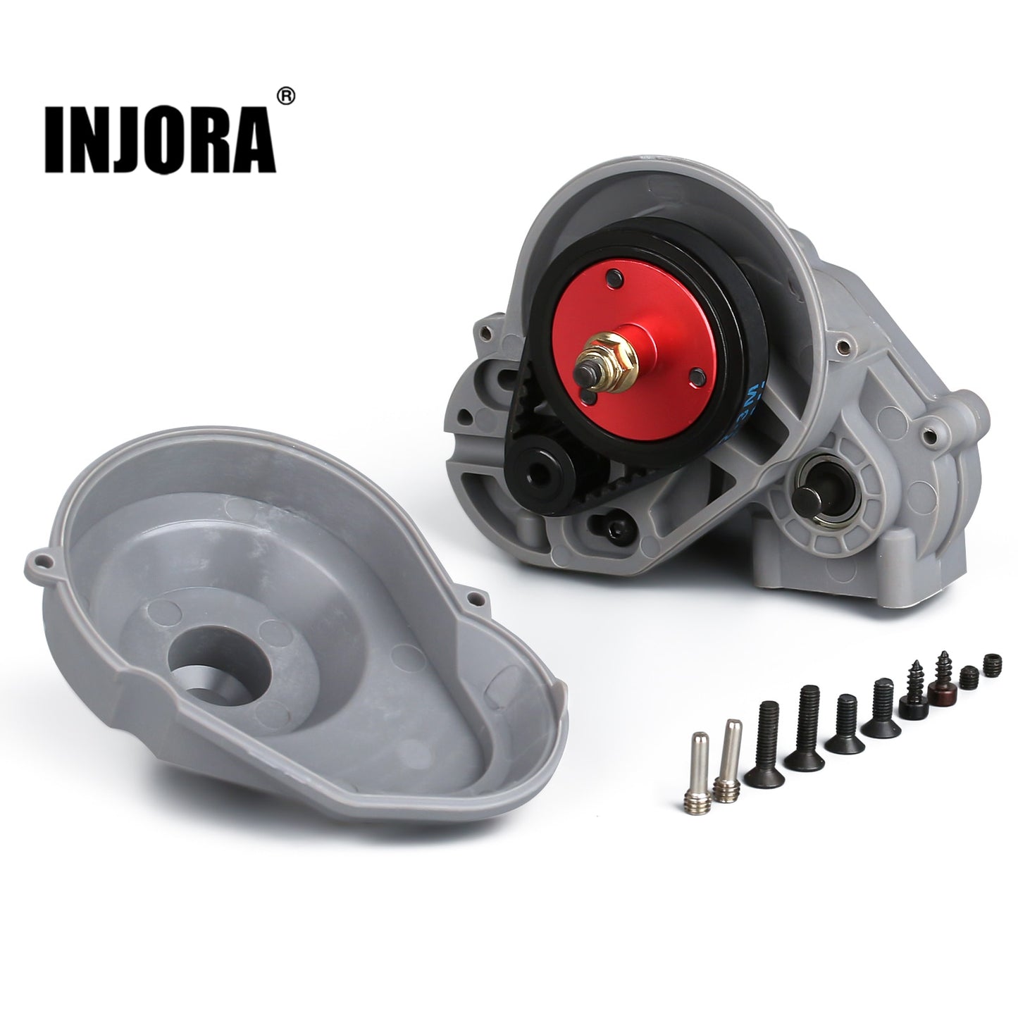 INJORA 3.2mm Trasmissione a cinghia dentata Trasmissione completa Cambio 1/10 RC Crawler Auto Axial SCX10 SCX10 II 90046 Parti di aggiornamento