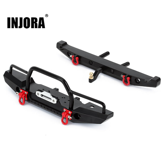 INJORA Metal Front Rear Bumper with Led Lights