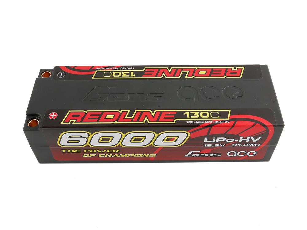 GENS ACE Li-Po HV Car Hard Case 4S 15.2V 6000mAh 130C RL with 5mmO GC4H6000-130G5