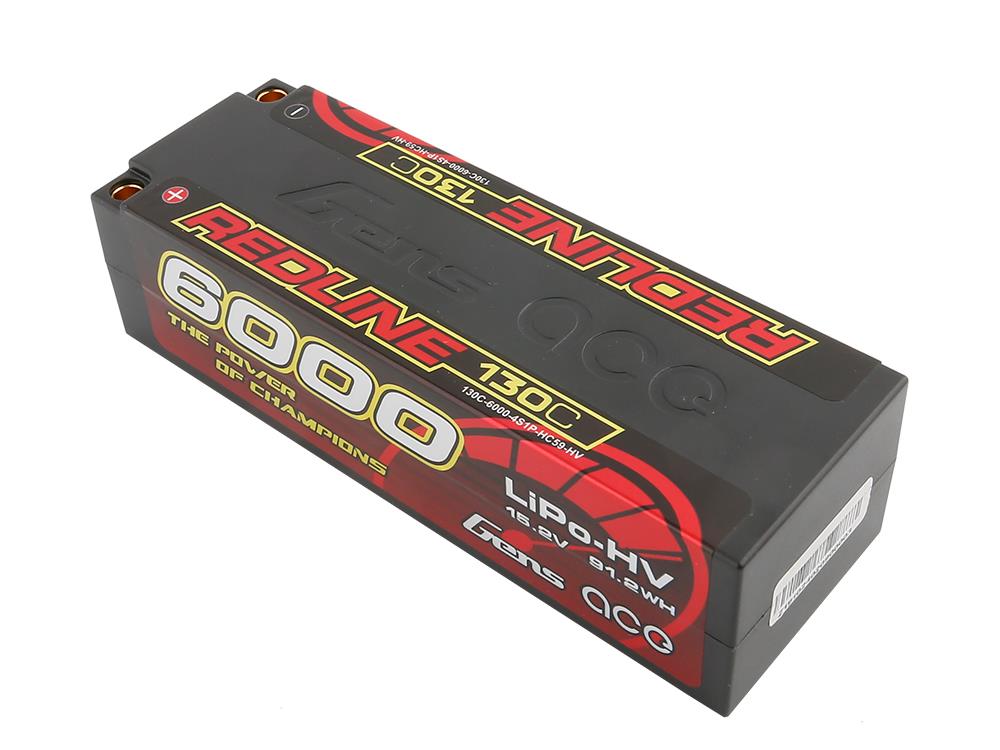 Custodia rigida per auto GENS ACE Li-Po HV 4S 15.2V 6000mAh 130C RL con 5mmO GC4H6000-130G5 