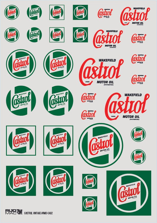 RudMac Castrol Vintage stickers