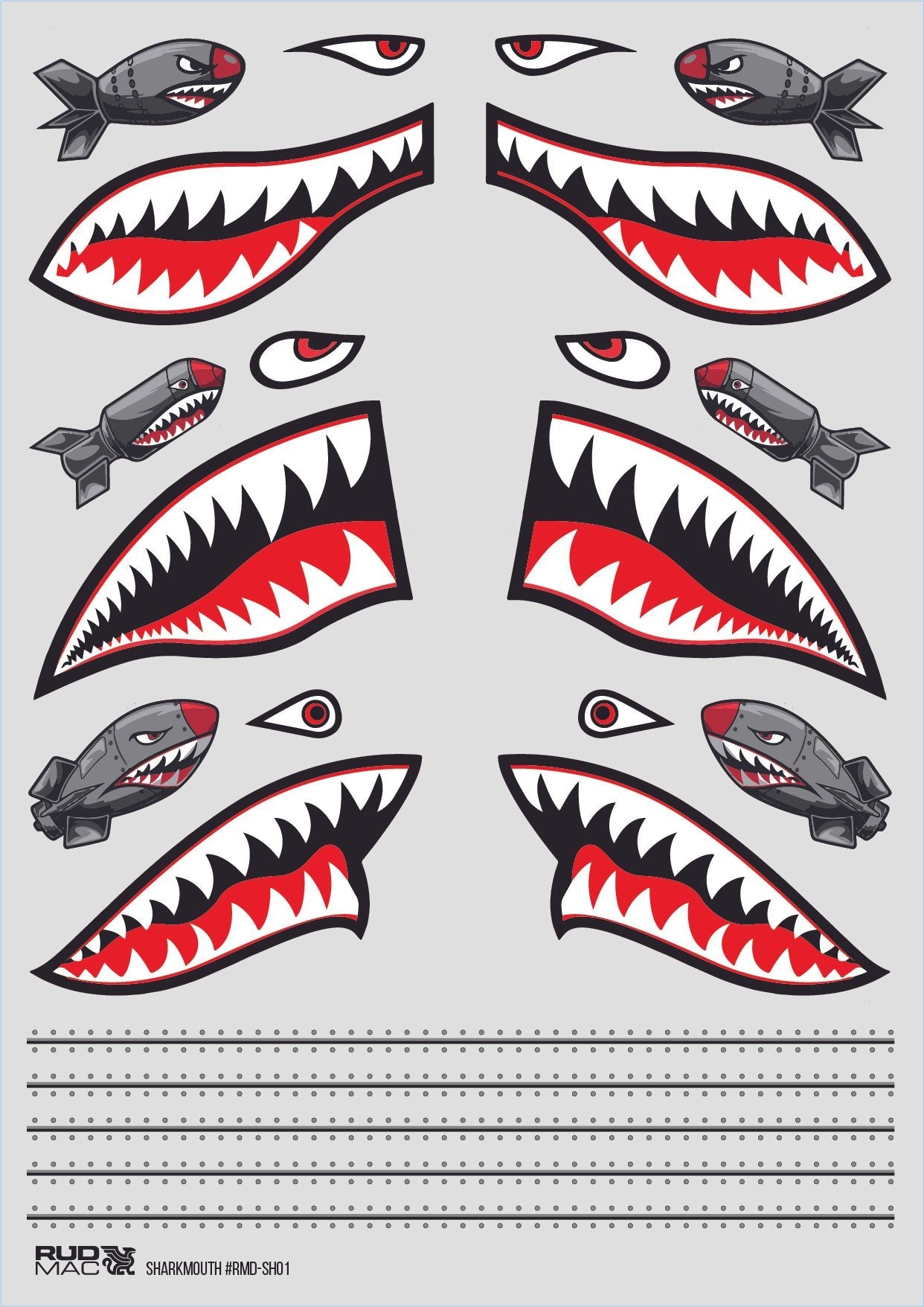 RudMac Sharkmouth Decals