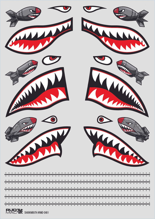 RudMac Sharkmouth-stickers