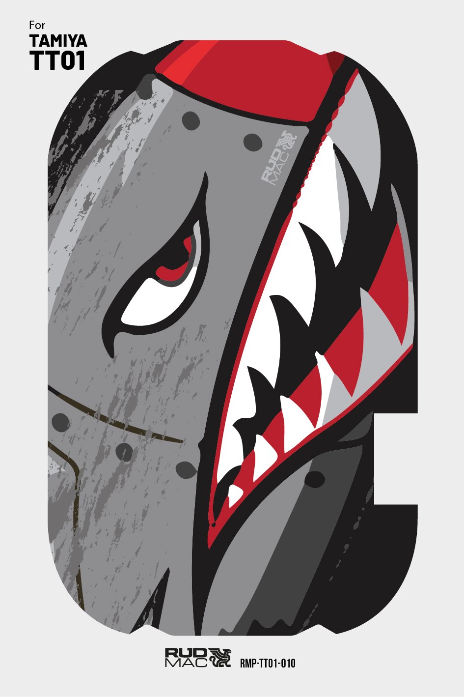 RudMac Sharkmouth chassisbeschermersticker