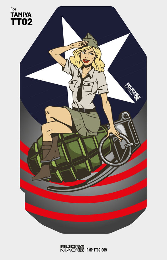 RudMac Grenade Girl Chassisbeschermer sticker