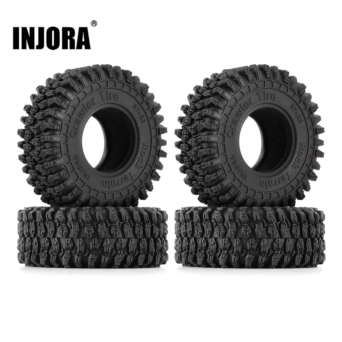 INJORA 57*22mm Super Soft Sticky 1.0 Wheel Tires