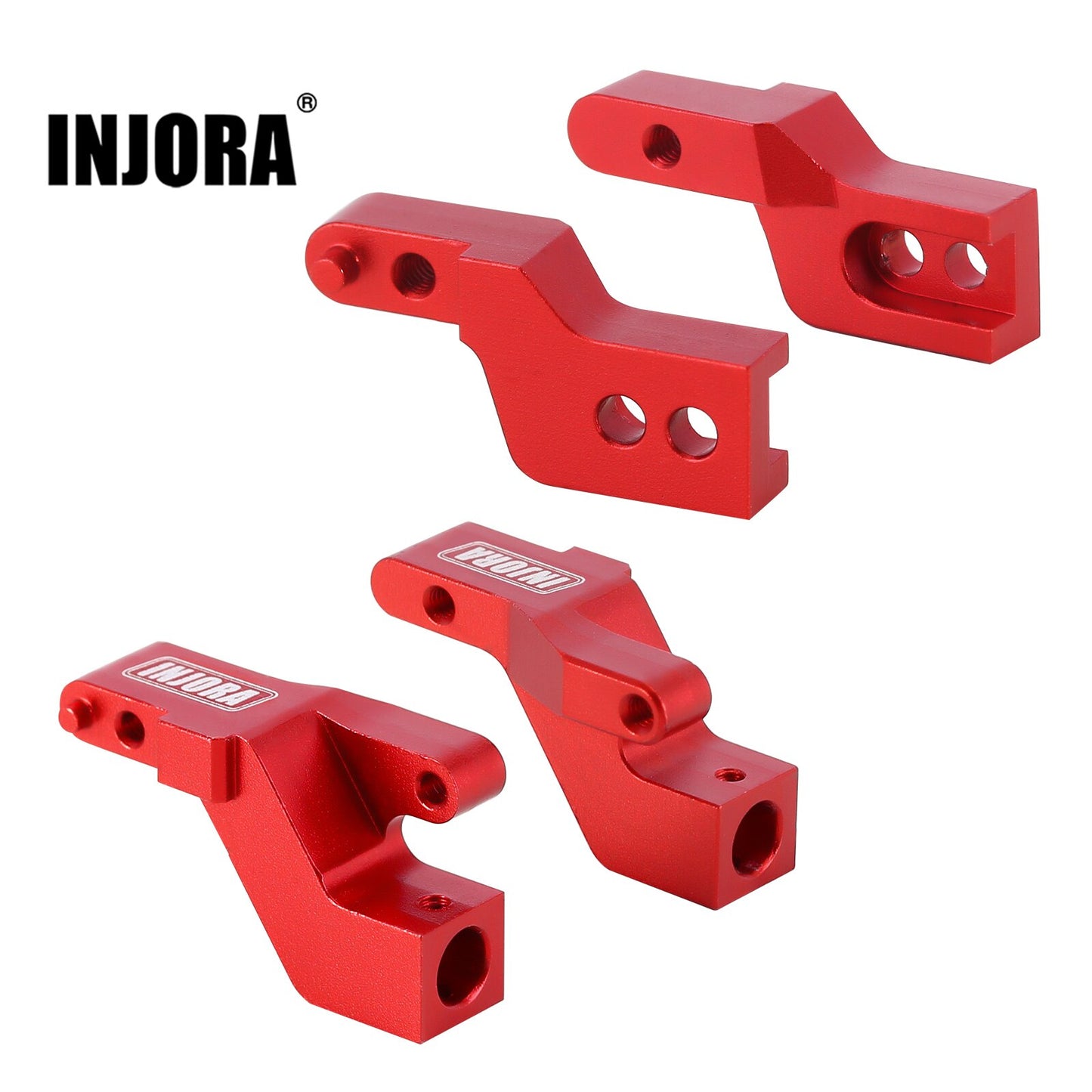 INJORA CNC Alluminio Anteriore Paraurti Posteriore Supporto Supporto Aggiornamento per 1/24 RC Crawler Axial SCX24 Jeep JLU