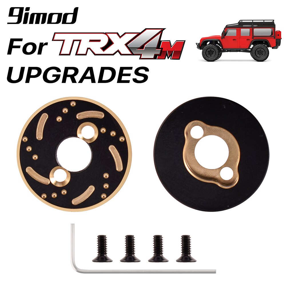 9imod Messing Zware Messing Tegengewicht Set Verbeteren Stabiliteit Achteras voor Traxxas TRX4M 1/18 RC Crawler Auto Upgrade Onderdelen