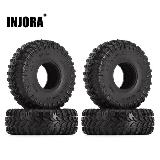 INJORA Super Soft All Terrain 1.0" Wheel Tires Upgrade for 1/24 Axial SCX24 Bronco Gladiator Deadbolt FCX24 Enduro24 (T1009)