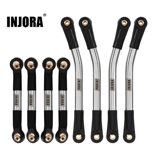 INJORA Stainless Steel High Clearance Chassis 4 Links Set For 1/24 RC Crawler AX24 XC-1 Upgrade