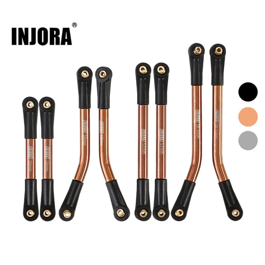 INJORA Stainless Steel High Clearance 4 Links Set Upgrade Parts For 1/24 Axial SCX24 C10 JEEP JLU Ford Bronco