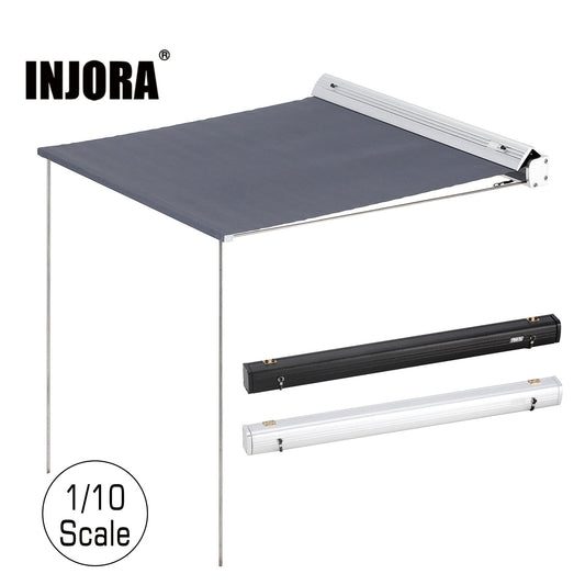 INJORA 1/10 Scale Camping Tent Awning Shade Canopy Decoration for 1:10 RC Crawler Car TRX4 Axial SCX10 90046