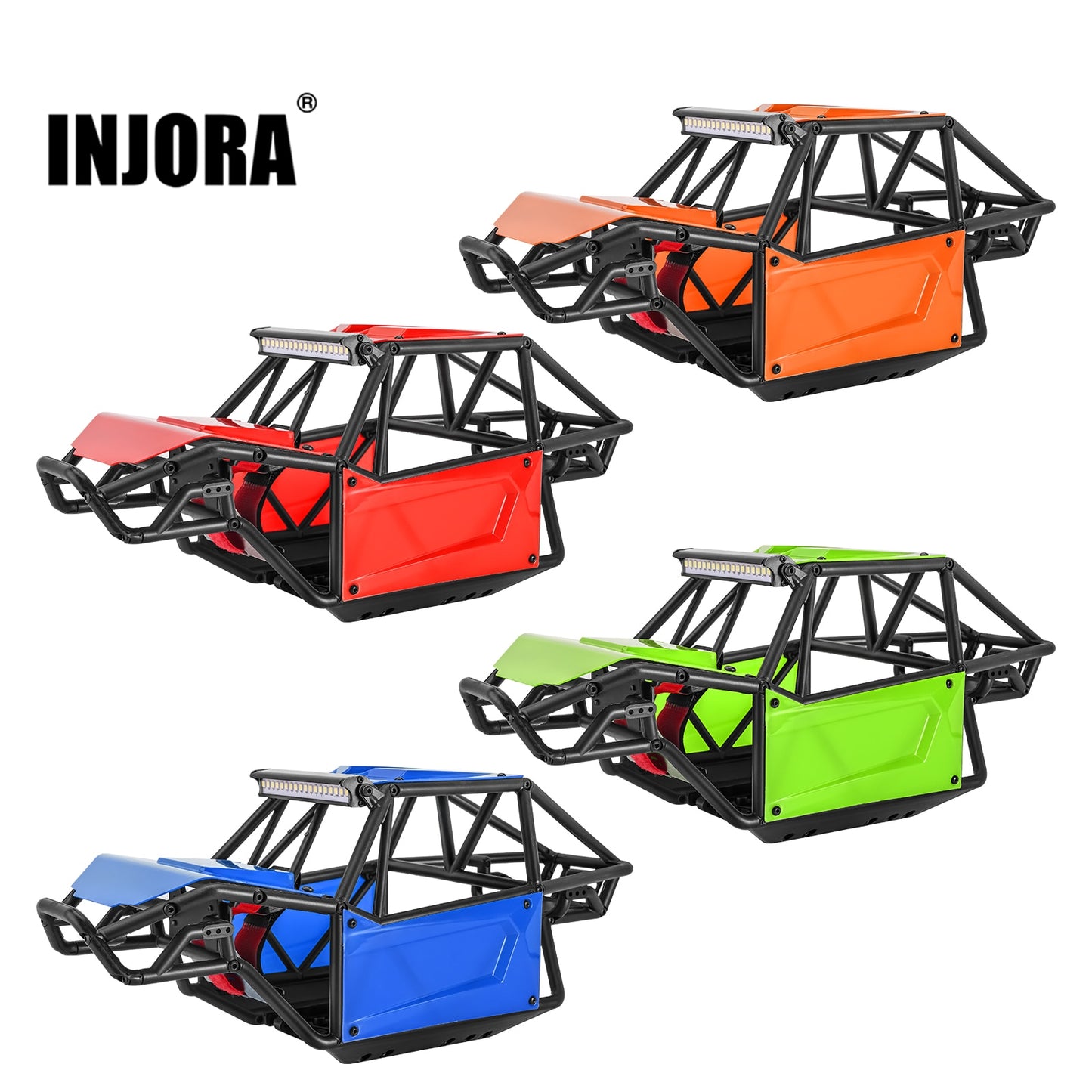 INJORA Nylon Rock Buggy Body Shell Kit telaio per 1/10 RC Crawler Car Axial SCX10 II 90046 UTB10 Capra