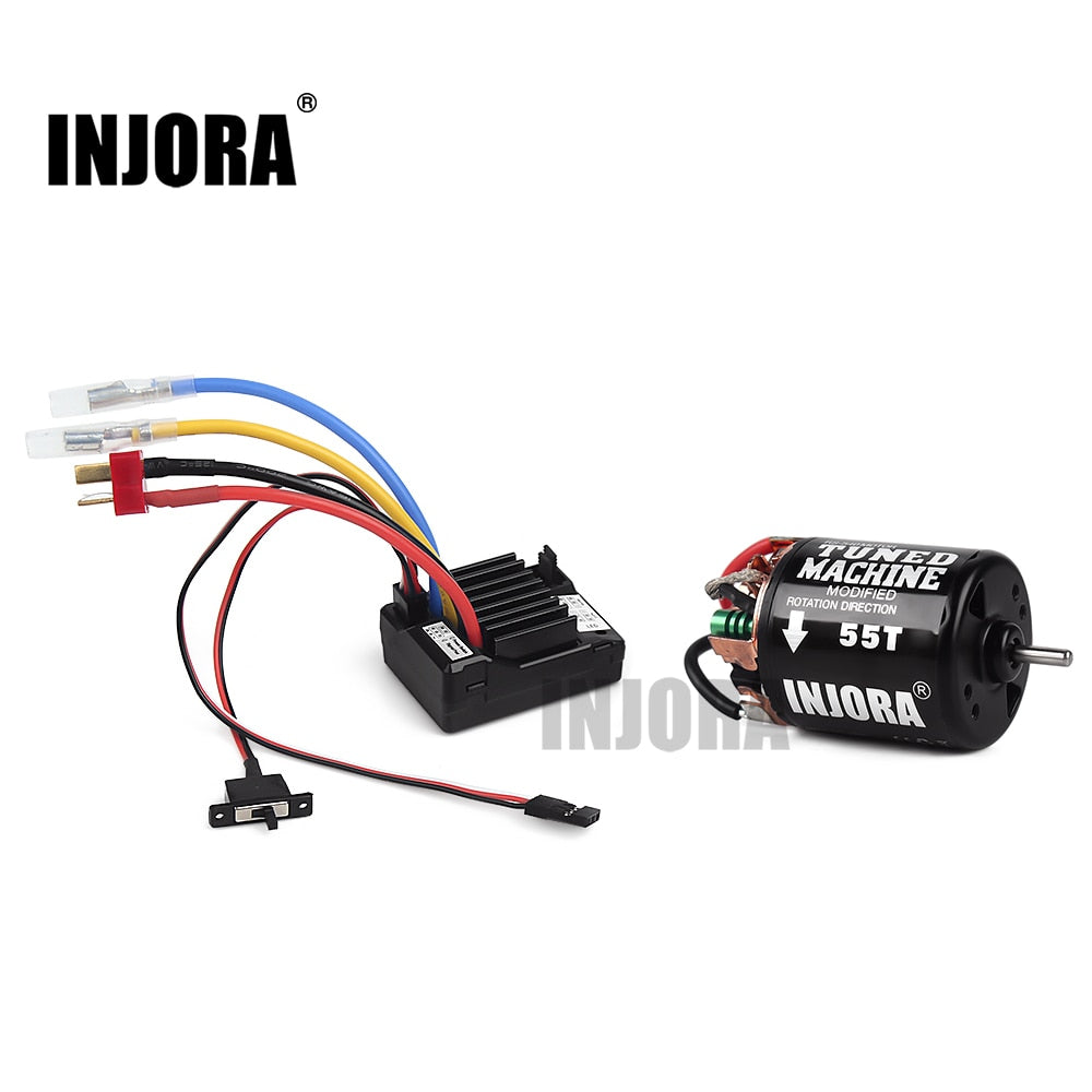 INJORA RC Auto 35/45/55T Brushed Motor Waterdicht ESC Speed ​​Controller voor 1:10 RC Crawler SCX10 AXI03007 90046 TRX4 D90