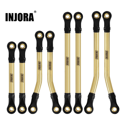 INJORA 8 STKS Messing Hoge Klaring Links Set voor 1/18 RC Crawler TRX4M Upgrade Onderdelen (4M-20)