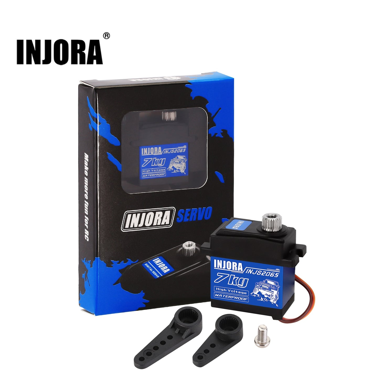 INJORA INJS2065 7KG 2065 Digitale Servo Waterdichte Hoogspanning Sub Micro Servo Voor 1/10 RC Crawler Auto SCX10 III TRX4 TRX6