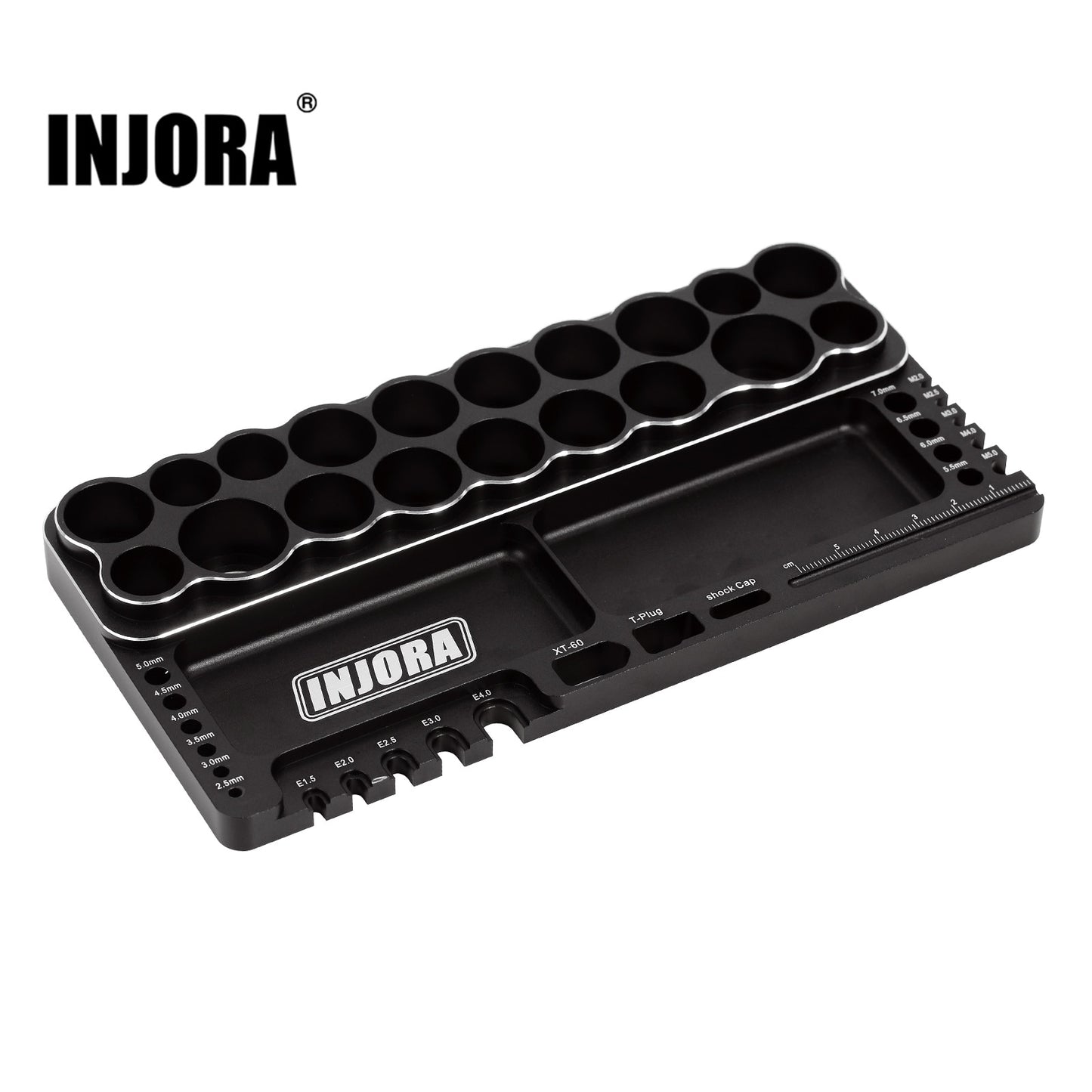 INJORA Multi-function Screwdriver Wrench Storage Rack Tools Stand XT-60 T-Plug Welding Station Screw Tray For RC Car Boat Model