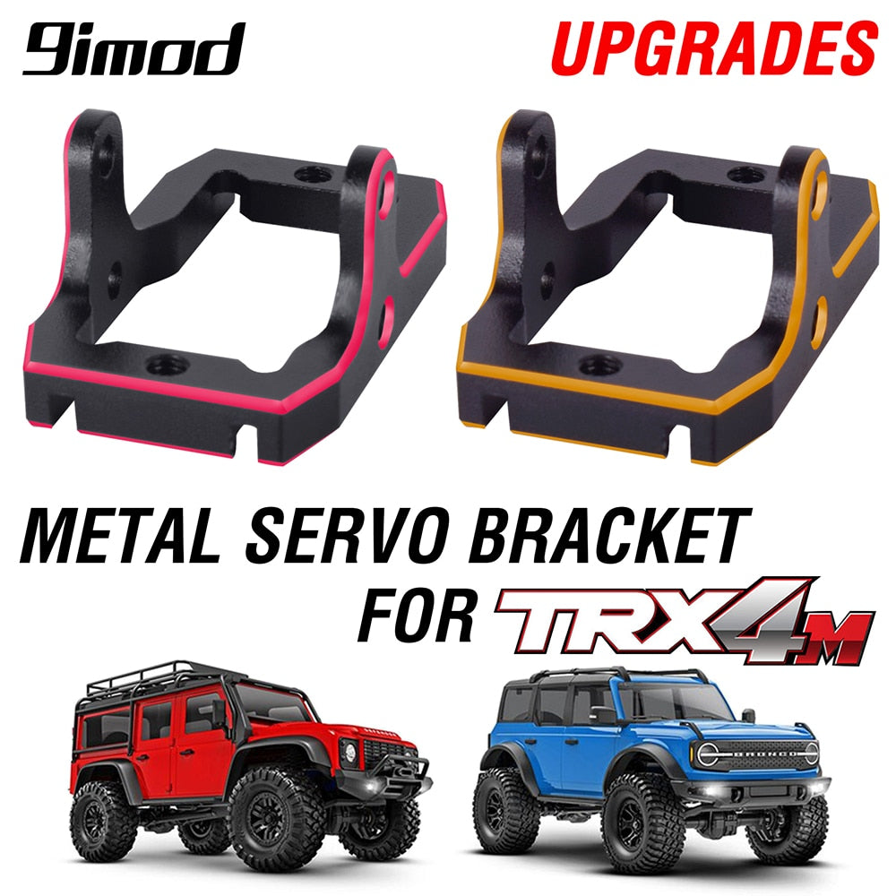 9imod Per TRX4M Servo Mount Servo Staffa Aggiornamenti in metallo Parti per 1/18 RC Crawler Car Traxxas Bronco Accessori CNC in alluminio