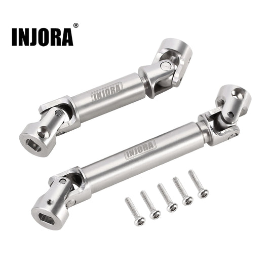 INJORA Stainless Steel Center Drive Shafts for 1/18 RC Crawler TRX4M Upgrade (4M-18)