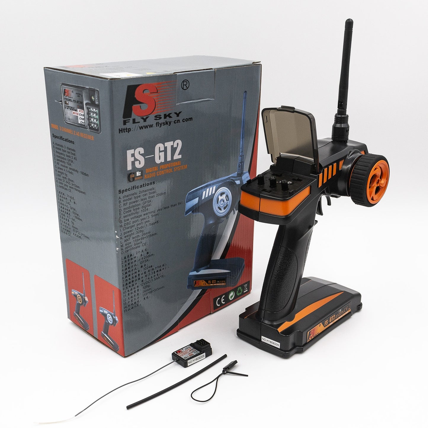 Trasmettitore RC Flysky FS-GT2 con ricevitore FS-GT3C Trasmettitore digitale modello radio 2.4G per barca per auto RC