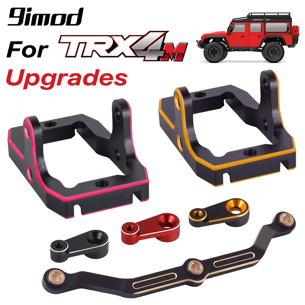 9imod For TRX4M Upgrades Servo Mount Steering Link 25t Servo Horn Servo Bracket Metal Parts  For Traxxas TRX4M 1/18 RC Car