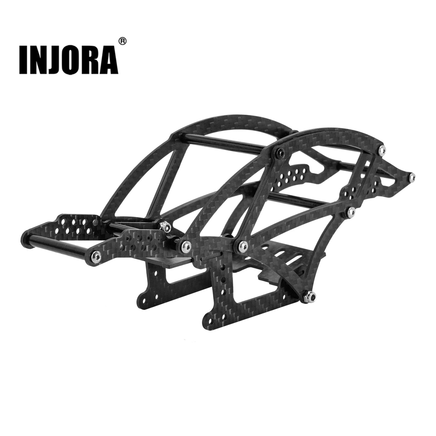 Kit telaio telaio in fibra di carbonio INJORA Kangaroo per aggiornamento 1/18 RC Crawler TRX4M (4M-39)