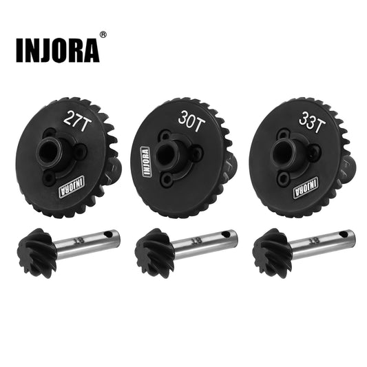 INJORA Overdrive Underdrive Acciaio Asse Elicoidale Ingranaggi Per 1/10 RC Crawler SCX10 II 90046 SCX10 III UTB10 Capra SCX10 Pro