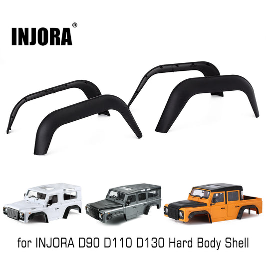 INJORA Plastic Spatbordverbreders voor 1/10 RC Crawler INJORA D90 D110 D130 Defender Hard Body Shell Vervangende Onderdelen