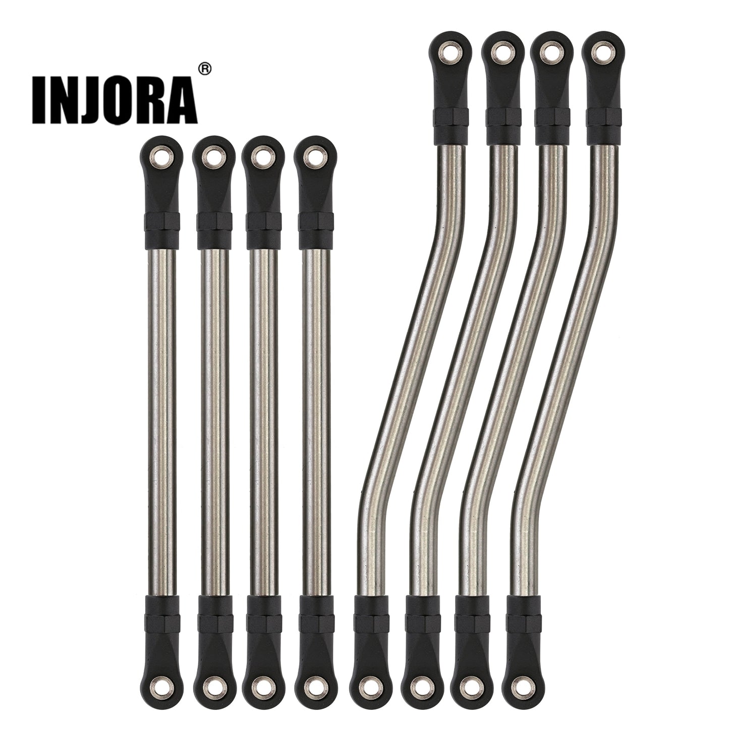 INJORA 8pcs/set Metal Steel Link Plastic Rod End for RC Car Crawler Axial Capra 1.9 UTB AXI03004