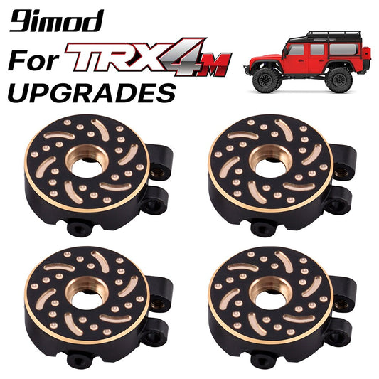 9imod Voor TRX4M Messing Stuurblokken Knuckle Zware Teller Gewicht Traxxas 1/18 RC Crawler Auto Bronco Defender Upgrade Deel