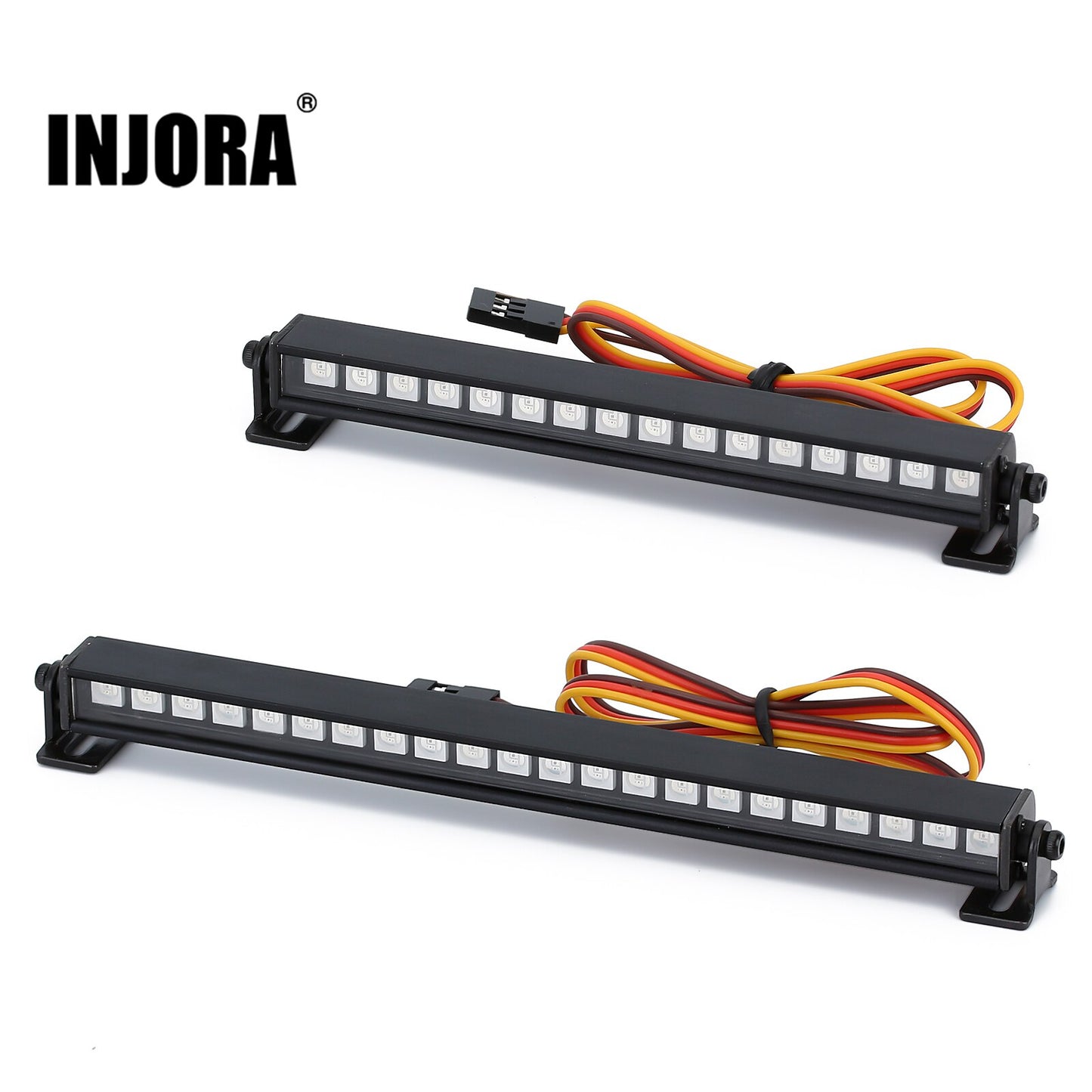 INJORA Metal 16/22LED Multi-Mode Roof Lamp Light Bar for 1/10 RC Crawler Car Axial SCX10 90046 TRX-4