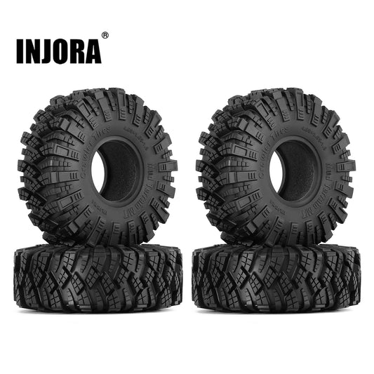 INJORA 122*42MM Mud Terrain 1.9" Wheel Tires for 1/10 RC Crawler Car Axial SCX10 Capra UTB18 TRX4 Redcat Gen8 VS4-10 (T1912)