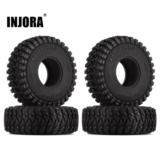 INJORA 1.0 Wheel Tires All Terrain 58*20mm Upgrade for 1/18 1/24 RC Crawler Car Axial SCX24 TRX4M AX24 (T1008)