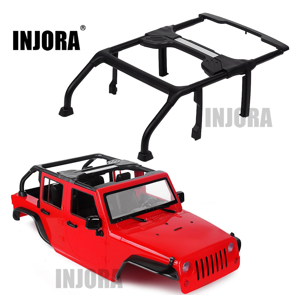 INJORA 313mm Wheelbase Open Car Conversion Parts for 1/10 RC Crawler Axial SCX10 90046 Jeep Wrangler Body Shell