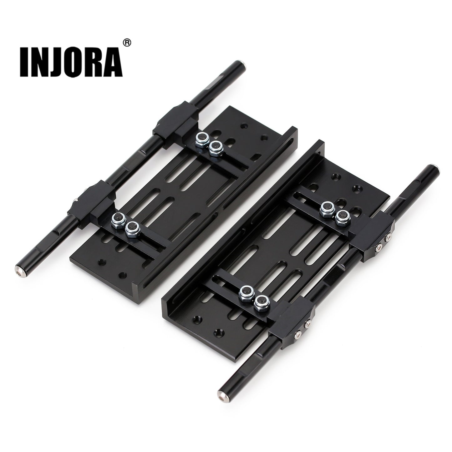 INJORA 2PCS Rock Sliders Metal Pedal for 1:10 RC Crawler Car Axial SCX10 90046 TRX4 Upgrade Parts