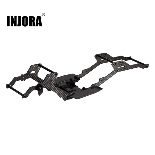 INJORA 313/324mm Wheelbase LCG Carbon Fiber Chassis Kit Frame Girder for 1/10 RC Crawler TRX4 Upgrade Parts
