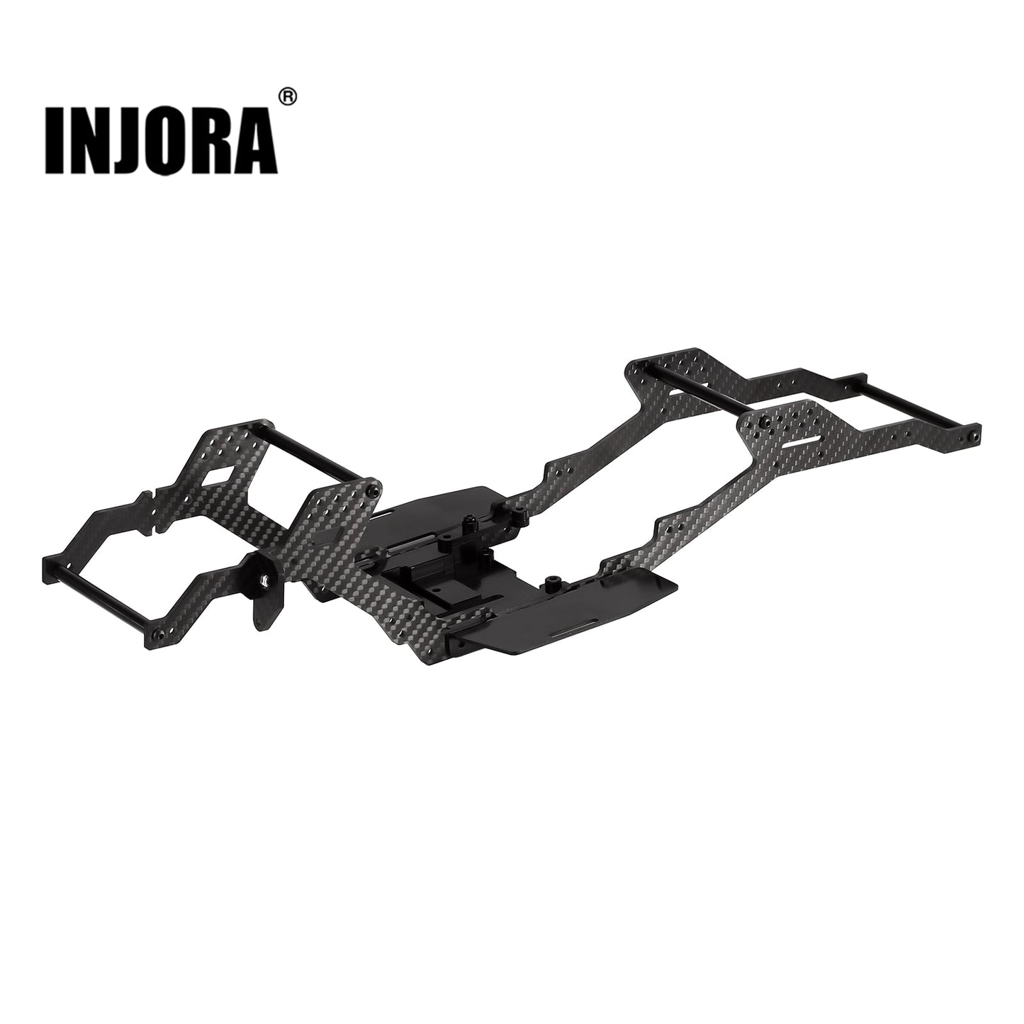 INJORA 313/324mm Wielbasis LCG Koolstofvezel Chassis Kit Frameligger voor 1/10 RC Crawler TRX4 Upgrade Onderdelen