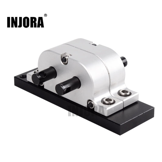 INJORA 1:1 Gear Ratio Metal Gearbox Transfer Case Mount for 1:14 Tamiya Truck &amp; 1:10 RC Crawler Axial SCX10 D90