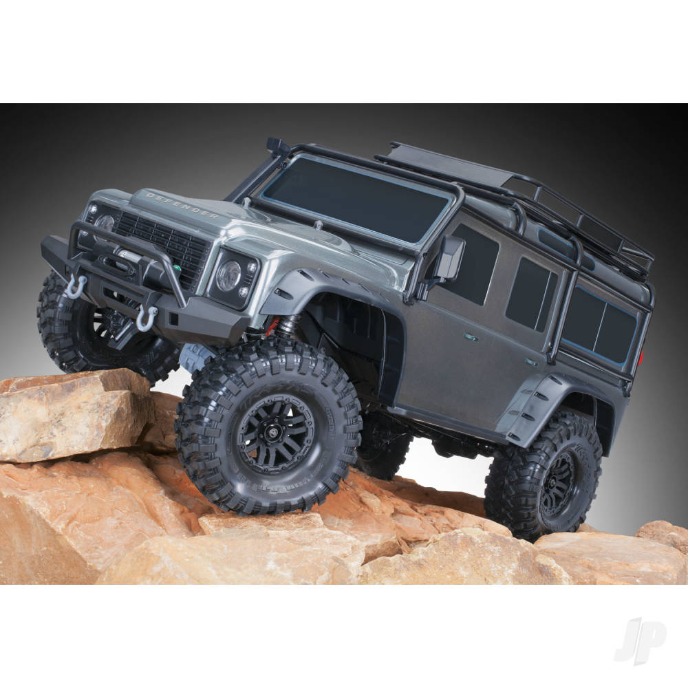 Traxxas TRX-4 Land Rover Defender 1:10 4X4 elektrische trailcrawler, ZILVER TRX82056-4-SLVR (schaduwvoorraad)